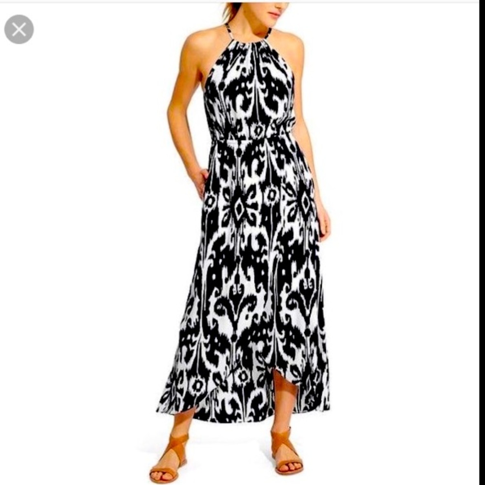 Athleta Ikat Bloom Ripple Maxi Dress